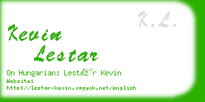 kevin lestar business card